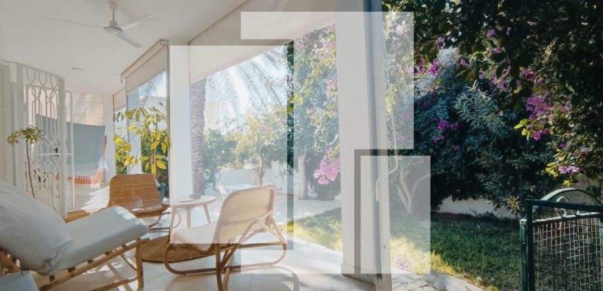 Jolie villa meublée S+2 de plain-pied avec jardin, La Marsa