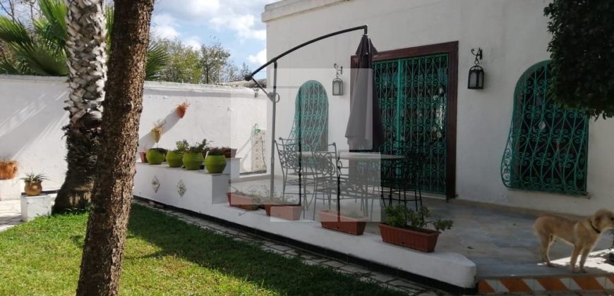 Villa S+4 de plein pied avec jardin, Gammarth