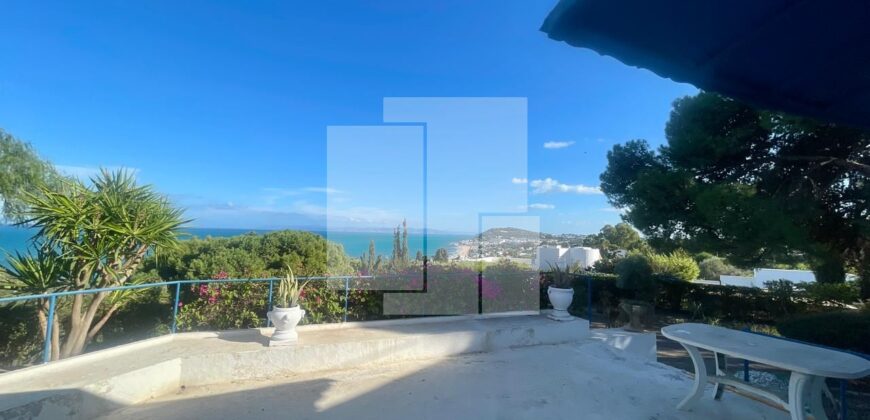 Villa S+2 de charme avec vue sur mer, Gammarth supérieur