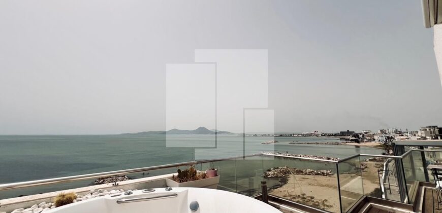 Appartement S+2 meublé avec vue sur mer, La Goulette