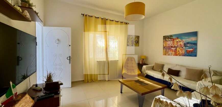 Rez de chaussée de villa S+2 meublé, Marsa cube