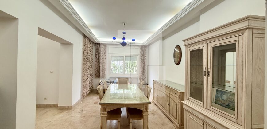 Rez-de-chaussée-de villa S+3 meublé, Carthage