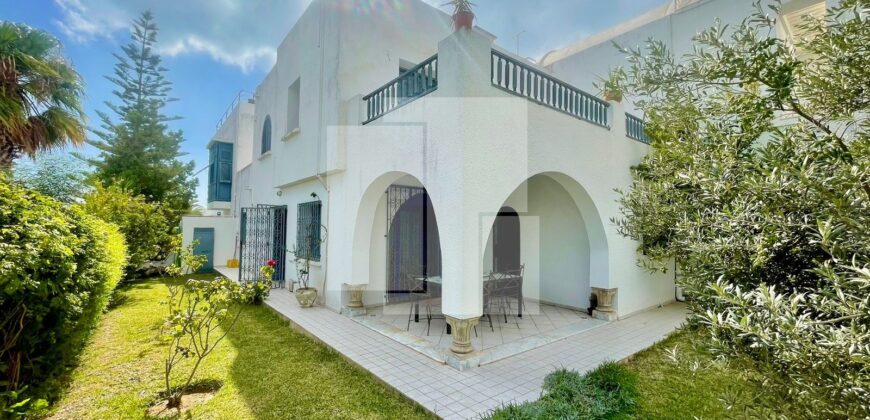 Duplex S+3 meublé avec jardin, Gammarth supérieur