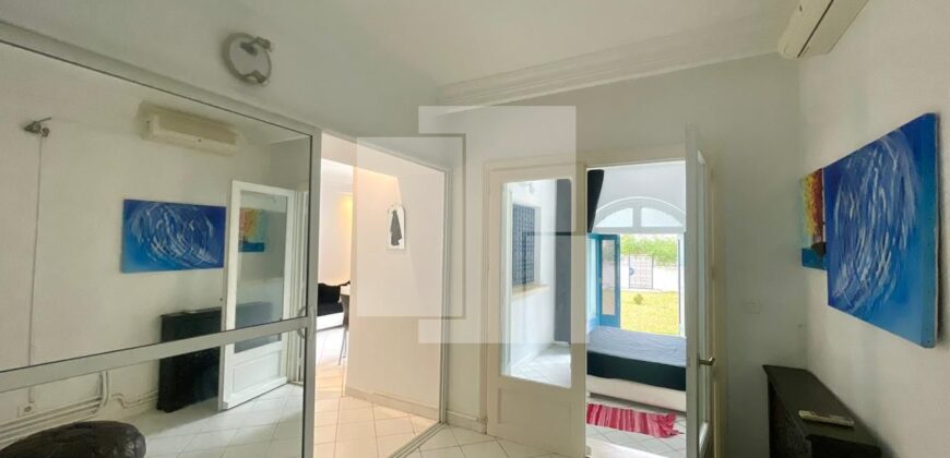 Appartement S+1 meublé avec jardin, Gammarth supérieur