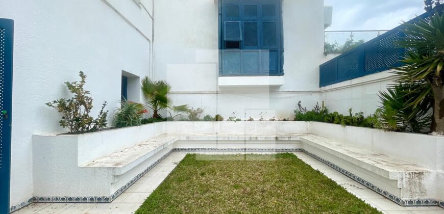Appartement S+1 meublé avec jardin, Gammarth supérieur