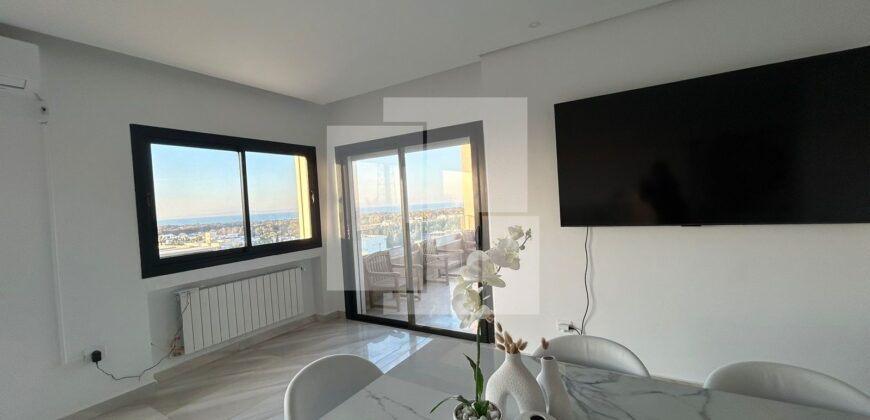 Appartement S+2 meublé avec vue dégagée, Gammarth supérieur
