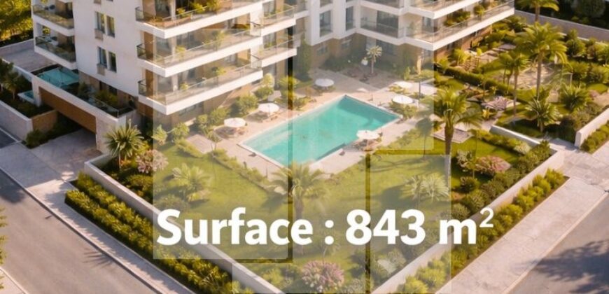 Terrain de 843m², La Marsa