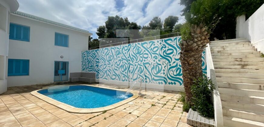 Villa S+6 avec vue mer dégagée, Gammarth supérieur