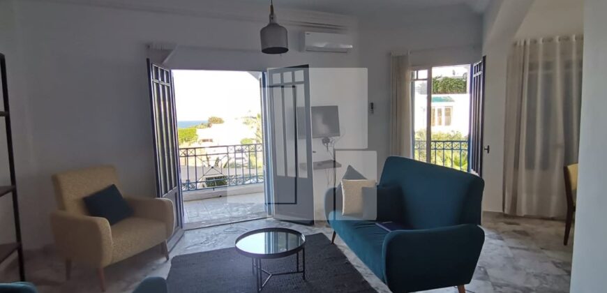 Appartement S+2 meublé avec vue sur mer, Gammarth