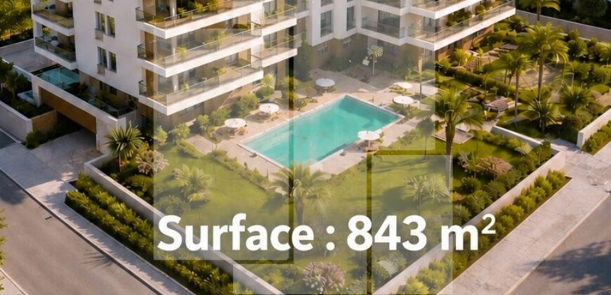 Terrain de 843m², La Soukra