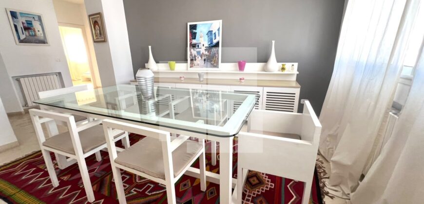 Étage de villa S+3 meublé avec rooftop,Marsa.