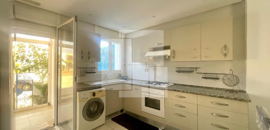 Appartement S+2 meublé avec terrasse, Gammarth supérieur